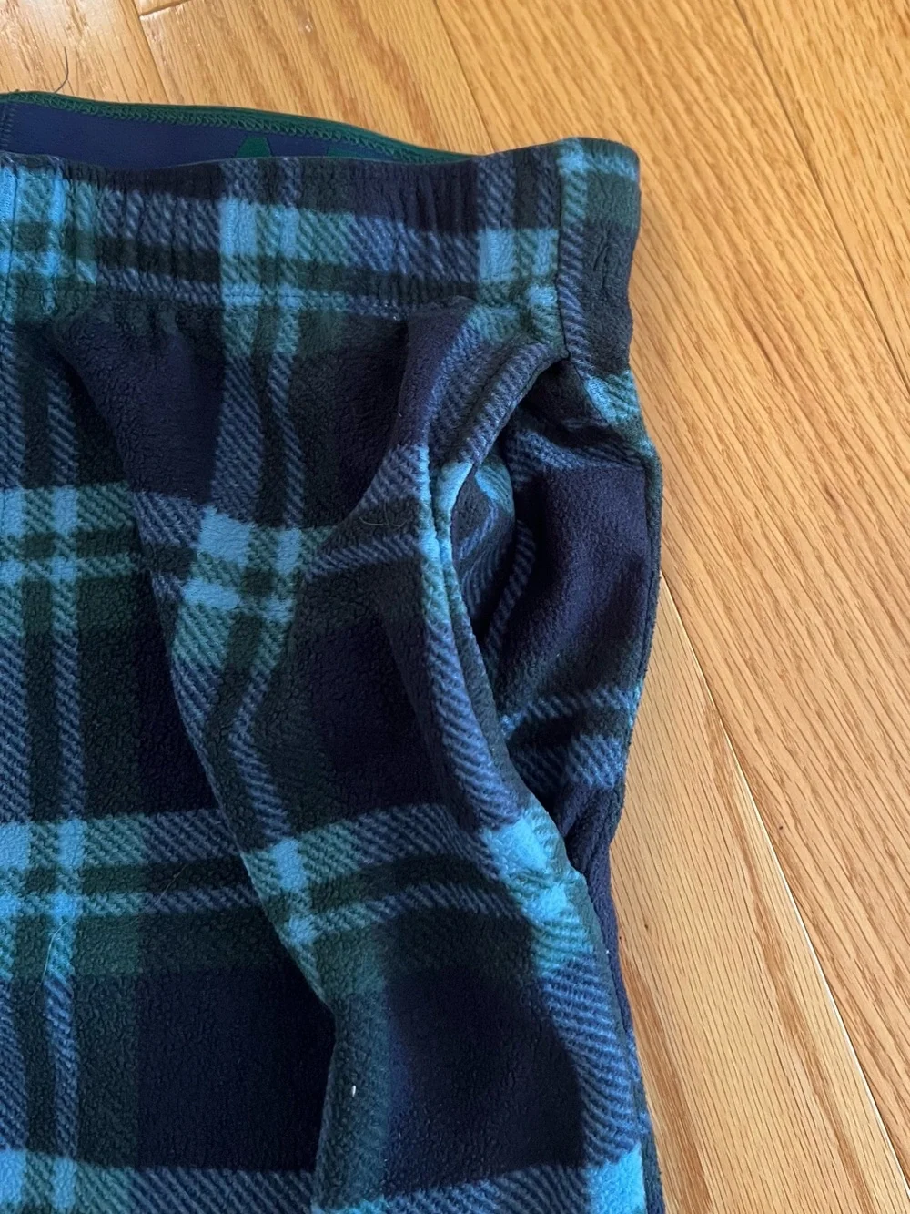 Aeropostale Fleece Navy and Green Plaid Sleepwear Pant